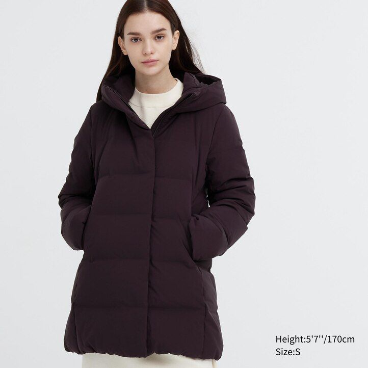 Black Uniqlo Seamless Down Short Coat | HNKUA-2398