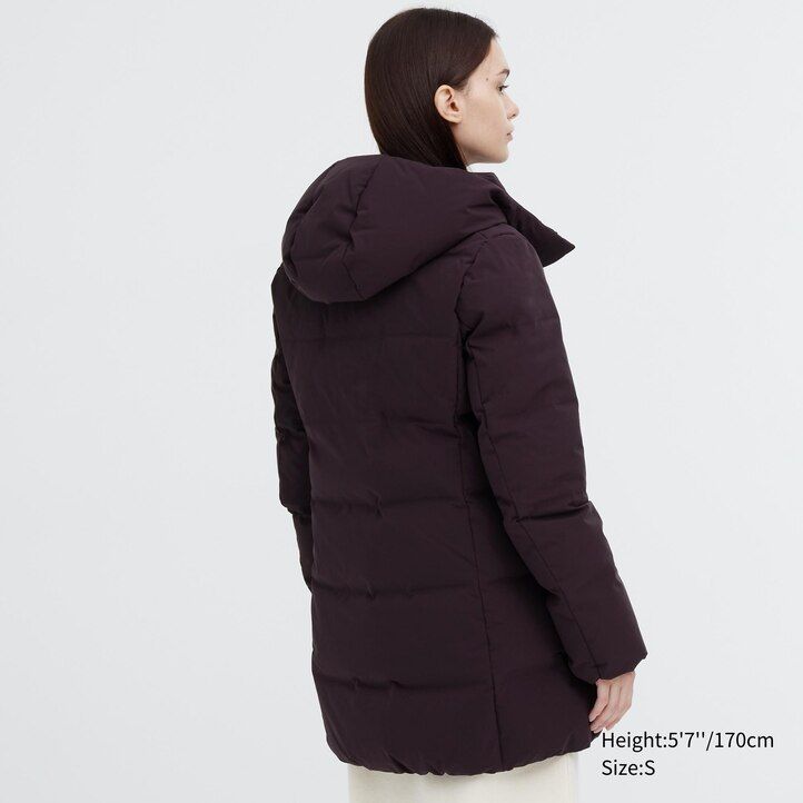 Black Uniqlo Seamless Down Short Coat | HNKUA-2398