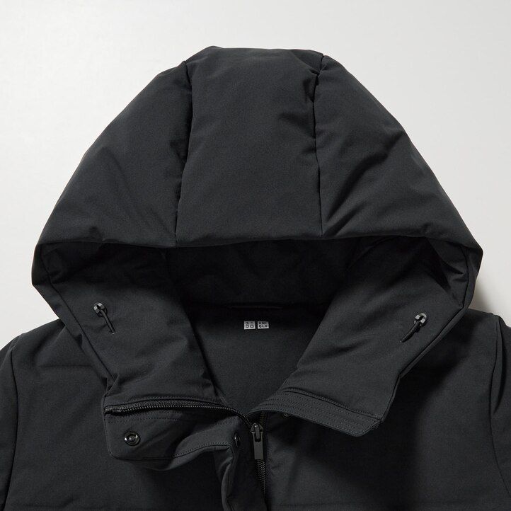 Black Uniqlo Seamless Down Short Coat | HNKUA-2398
