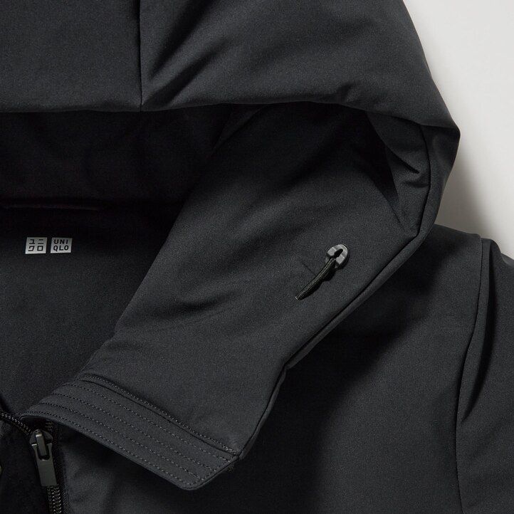 Black Uniqlo Seamless Down Short Coat | HNKUA-2398