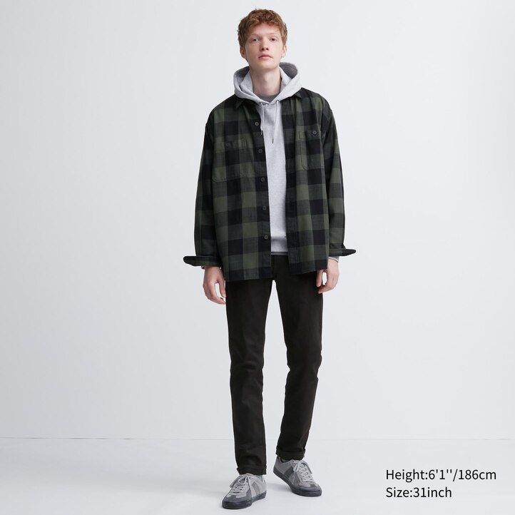Black Uniqlo Selvedge Stretch Slim Fit Jeans | QRXEI-8241
