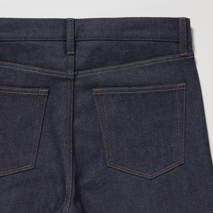 Black Uniqlo Selvedge Stretch Slim Fit Jeans | QRXEI-8241