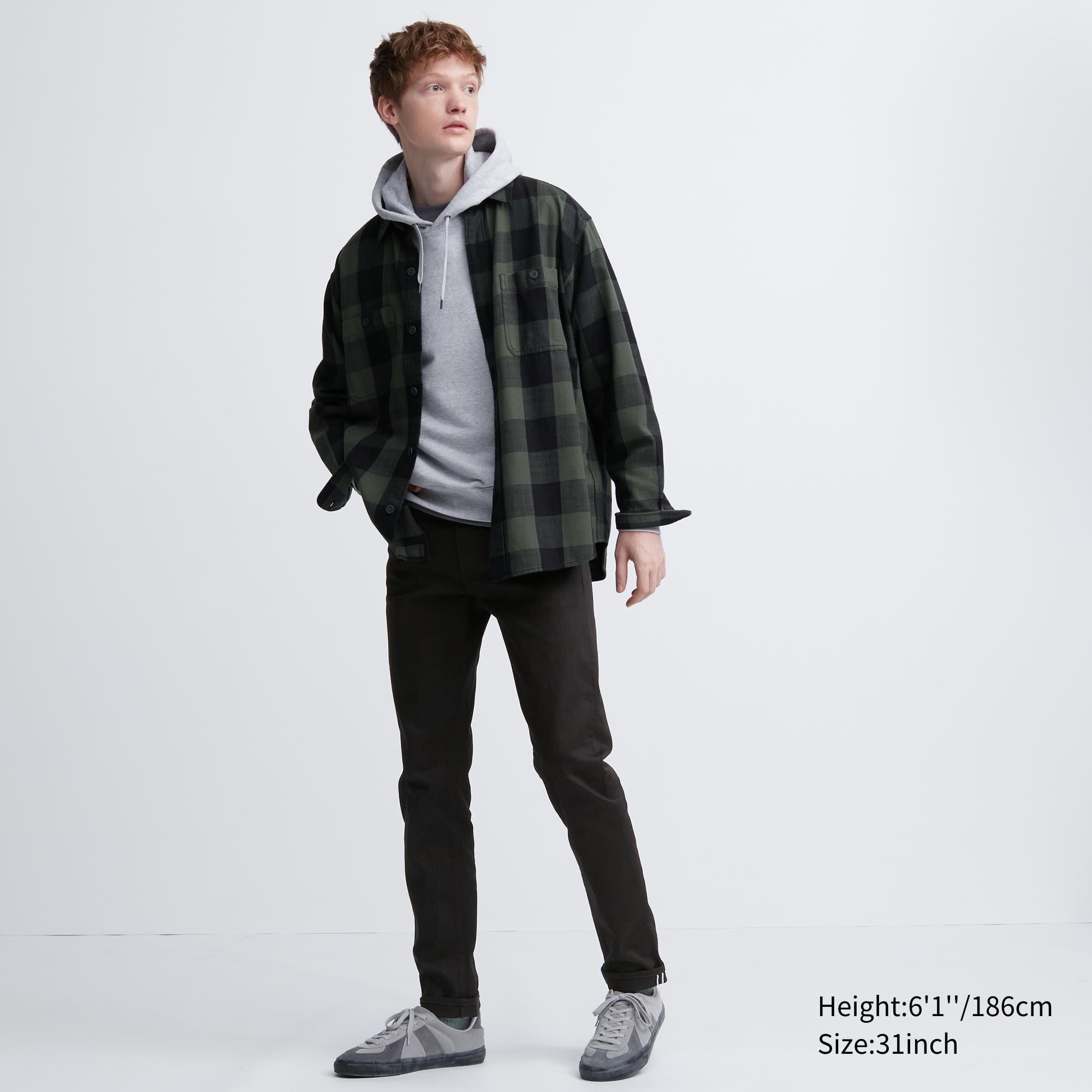 Black Uniqlo Selvedge Stretch Slim Fit Jeans | QRXEI-8241