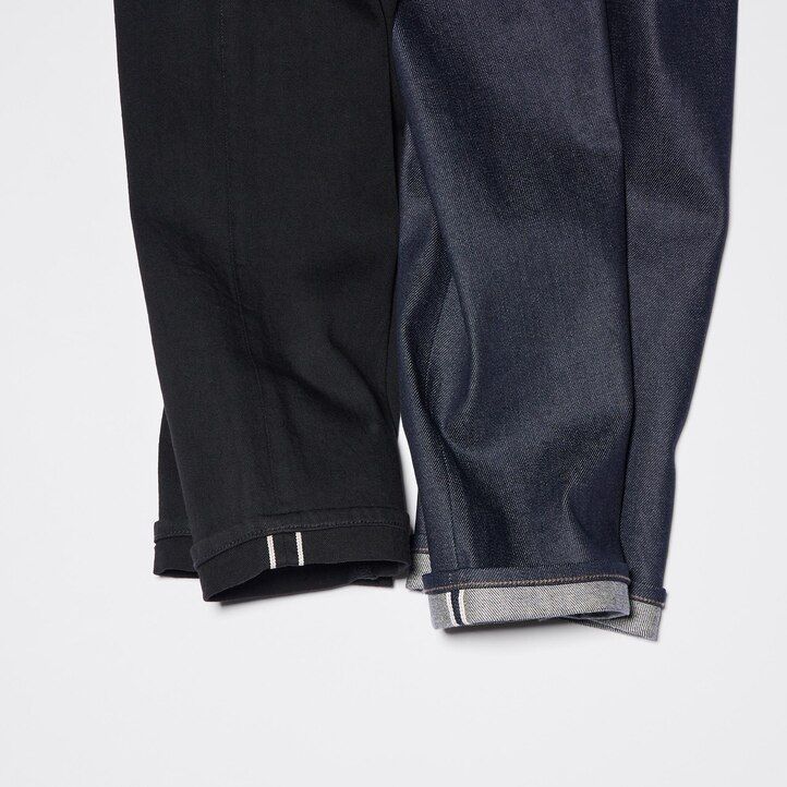 Black Uniqlo Selvedge Stretch Slim Fit Jeans | CKQFY-8734