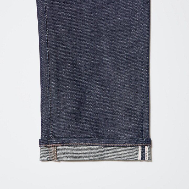 Black Uniqlo Selvedge Stretch Slim Fit Jeans | CKQFY-8734