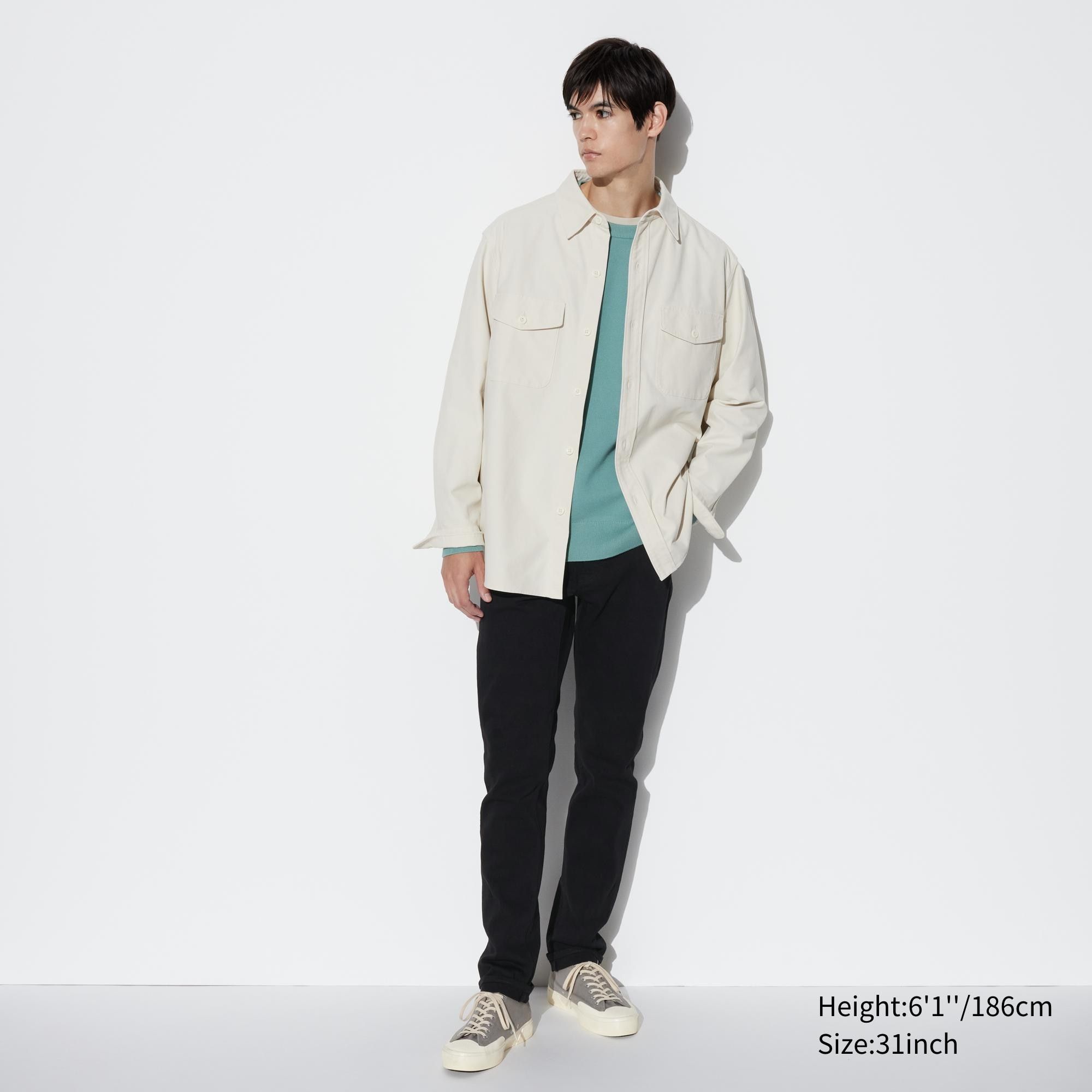 Black Uniqlo Selvedge Stretch Slim Fit Jeans | CKQFY-8734