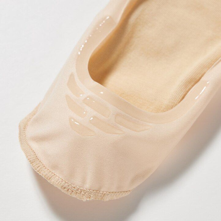Black Uniqlo Sheer Invisible No Show Socks Three Pairs | UQYRB-3105