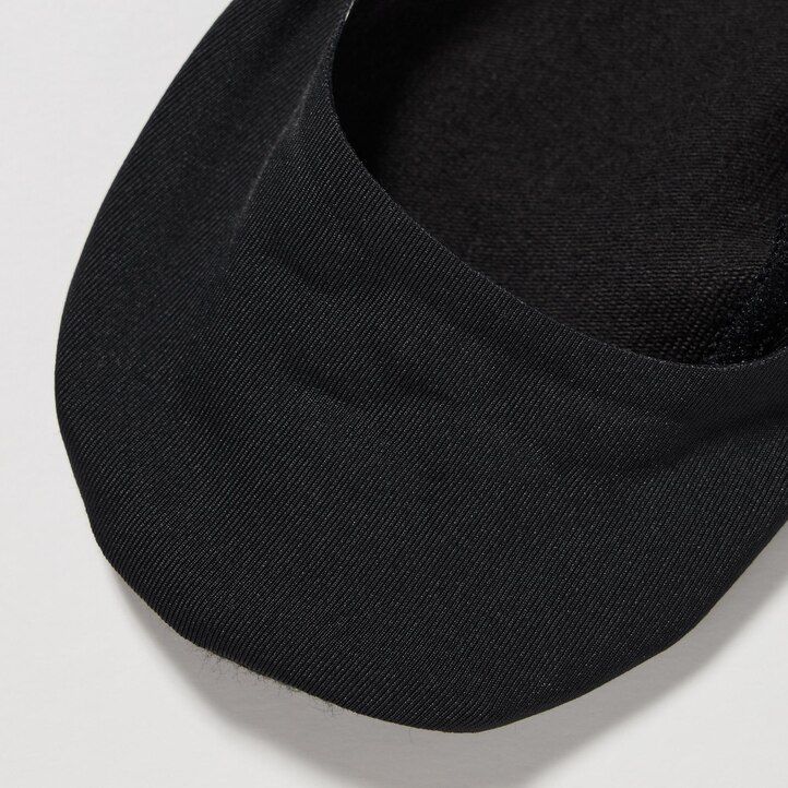 Black Uniqlo Sheer Invisible No Show Socks Three Pairs | UQYRB-3105