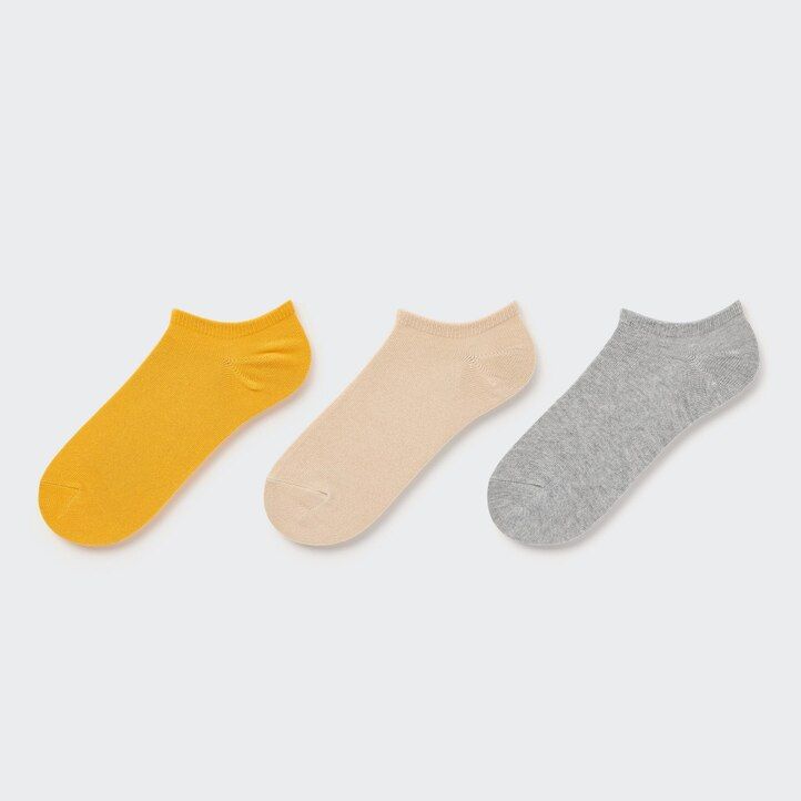 Black Uniqlo Short Socks Three Pairs | OSWVM-6143