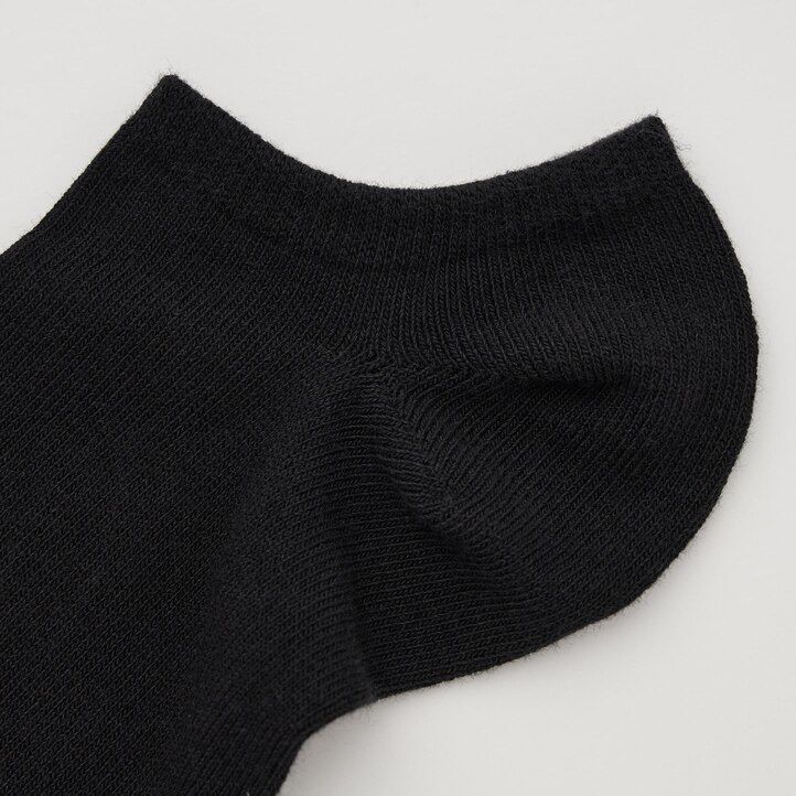 Black Uniqlo Short Socks Three Pairs | OSWVM-6143