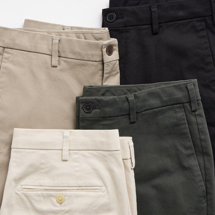 Black Uniqlo Slim Fit Chinos | PGVJO-6451