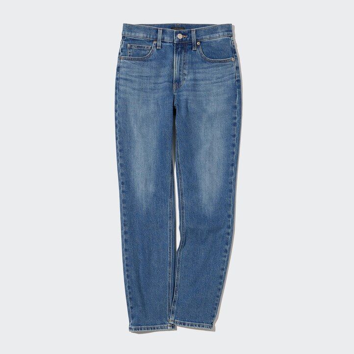 Black Uniqlo Slim Fit Straight Leg Ankle Length Jeans | XFDNL-9015