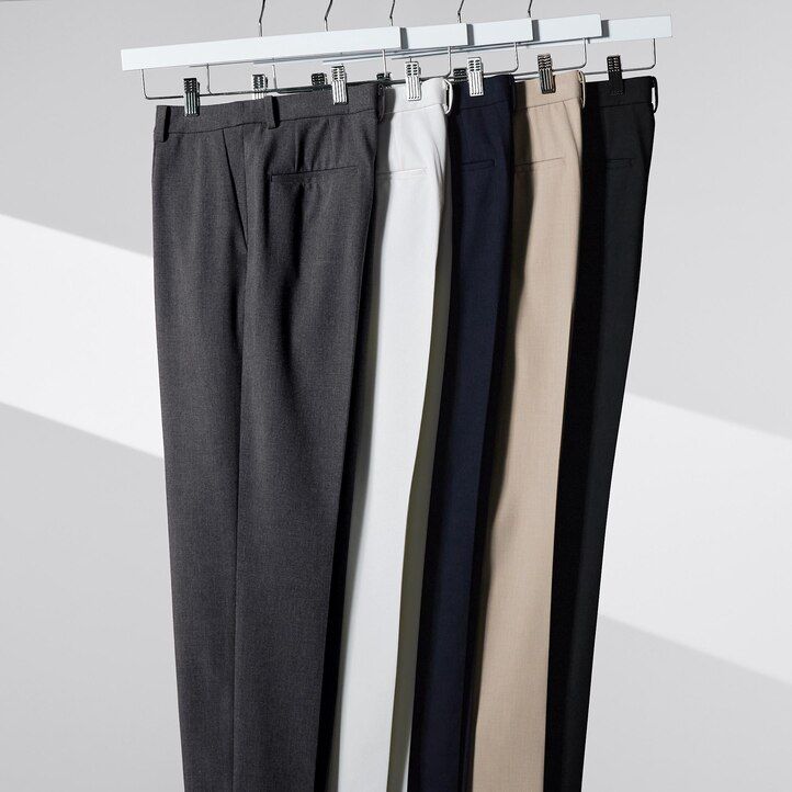 Black Uniqlo Smart Ankle Length Trousers Long | CYPON-2317