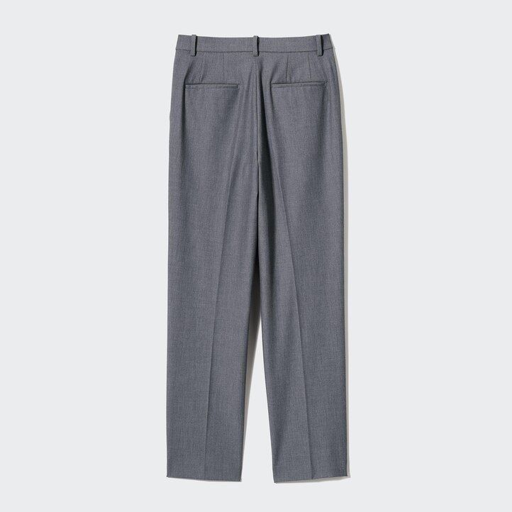 Black Uniqlo Smart Ankle Length Trousers Long | CYPON-2317