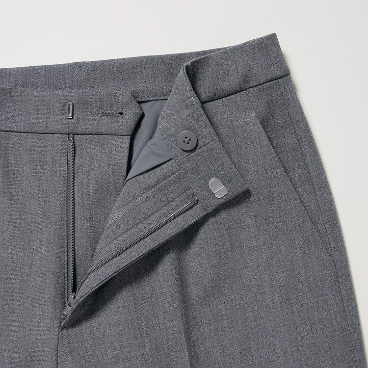 Black Uniqlo Smart Ankle Length Trousers Long | CYPON-2317