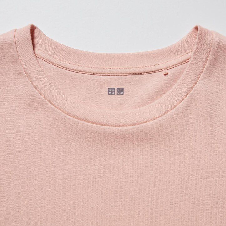 Black Uniqlo Smooth Stretch Cotton Crew Neck Long Sleeved Top | CZEDW-8954
