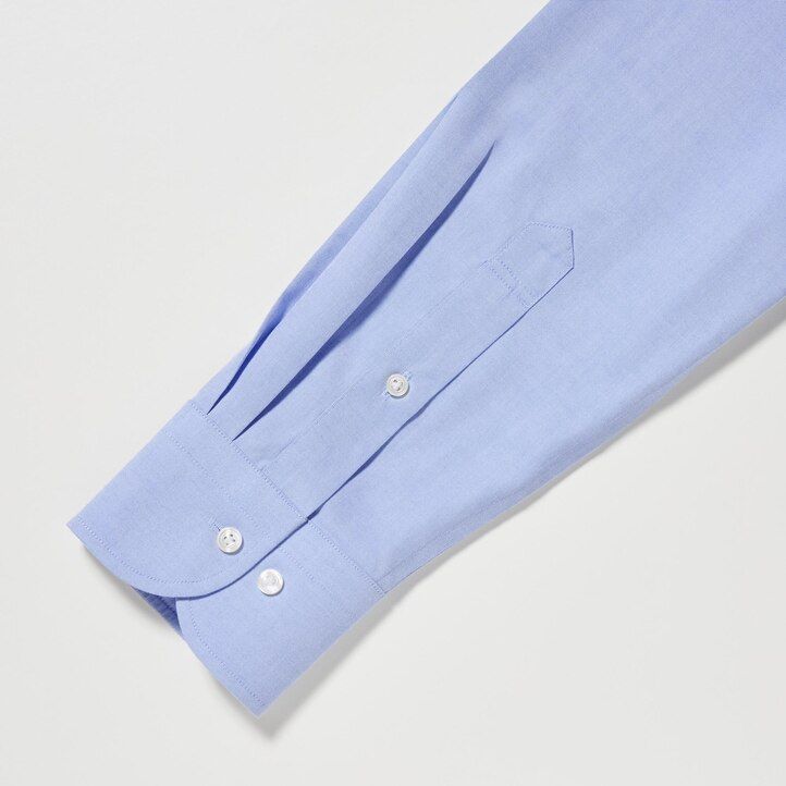 Black Uniqlo Super Non Iron Slim FiT-Shirt Semi Cutaway Collar | NLAIM-8149