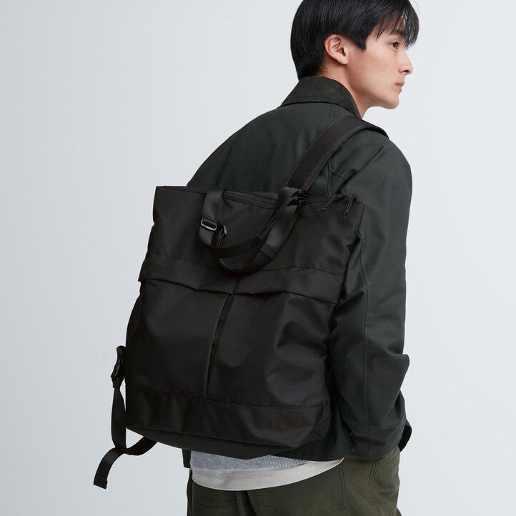 Black Uniqlo Two Way Utility Bag | XEZYS-9167