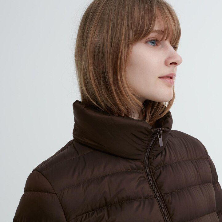 Black Uniqlo Ultra Light Down Long Coat | ULVEC-8436