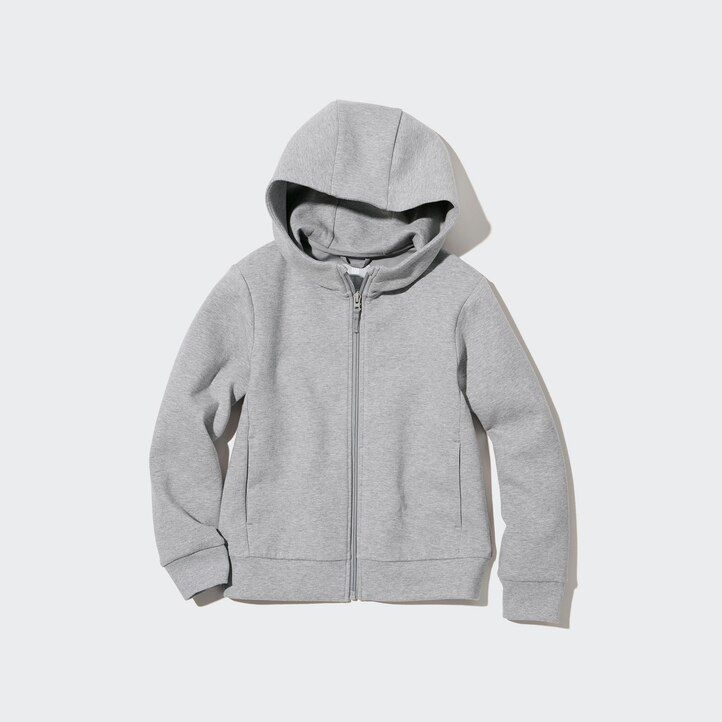 Black Uniqlo Ultra Stretch Dry Sweat Long Sleeve Full Zip Hoodie | DOGCP-3751