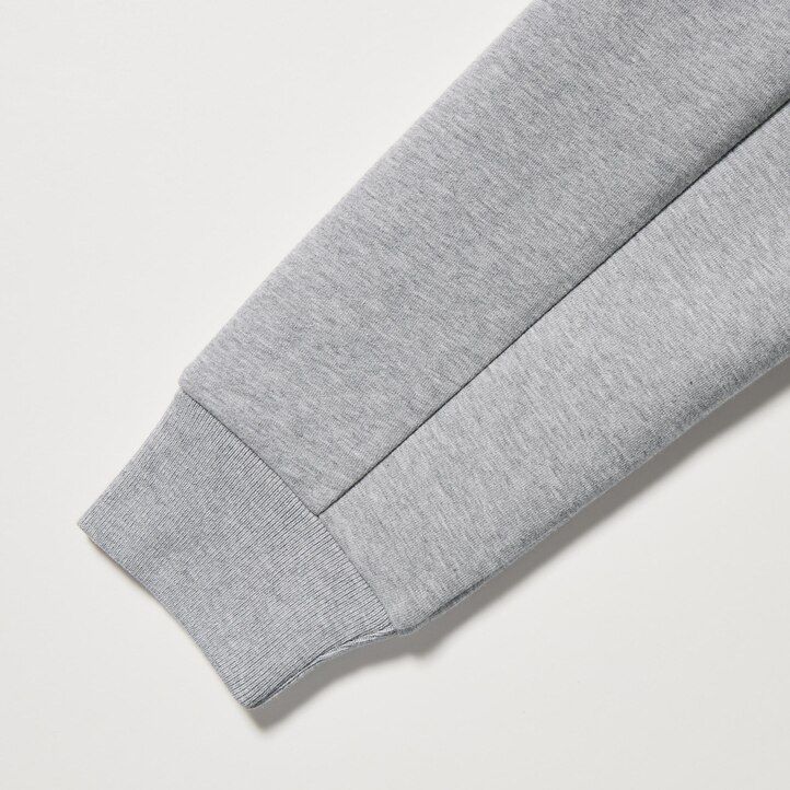 Black Uniqlo Ultra Stretch Dry Sweat Long Sleeve Full Zip Hoodie | DOGCP-3751