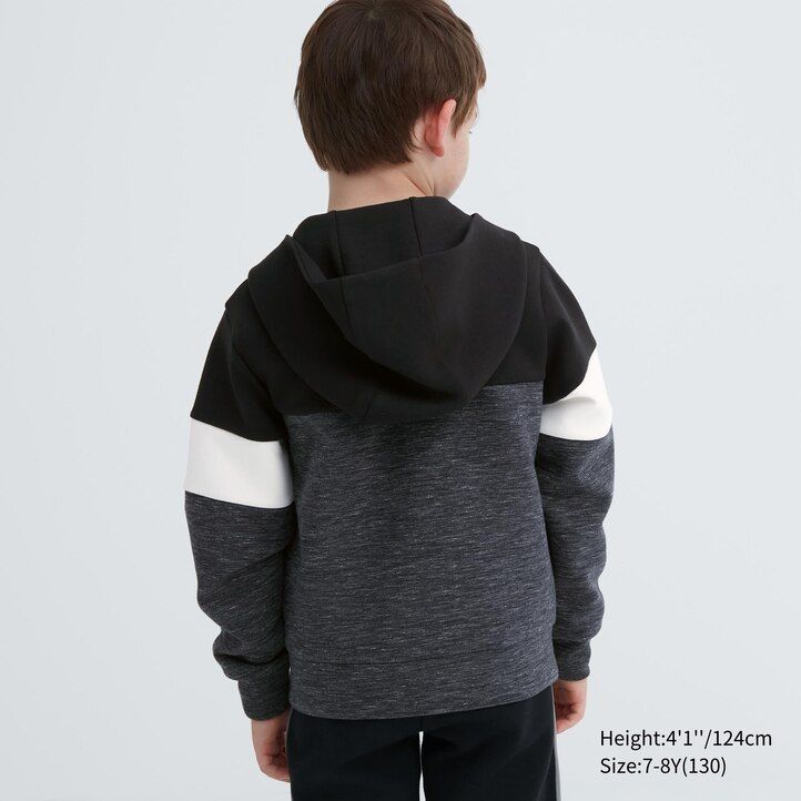 Black Uniqlo Ultra Stretch Dry Sweat Zipped Hoodie | BWCYH-5804