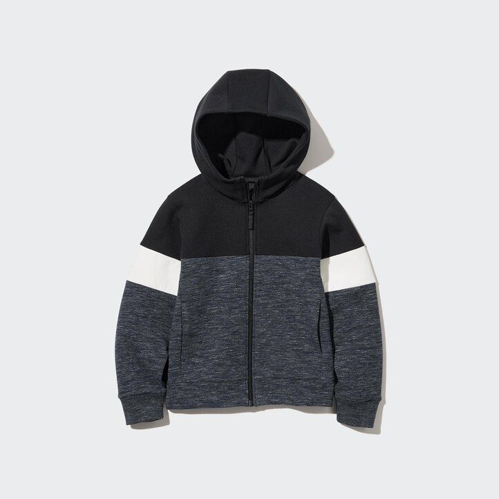 Black Uniqlo Ultra Stretch Dry Sweat Zipped Hoodie | BWCYH-5804