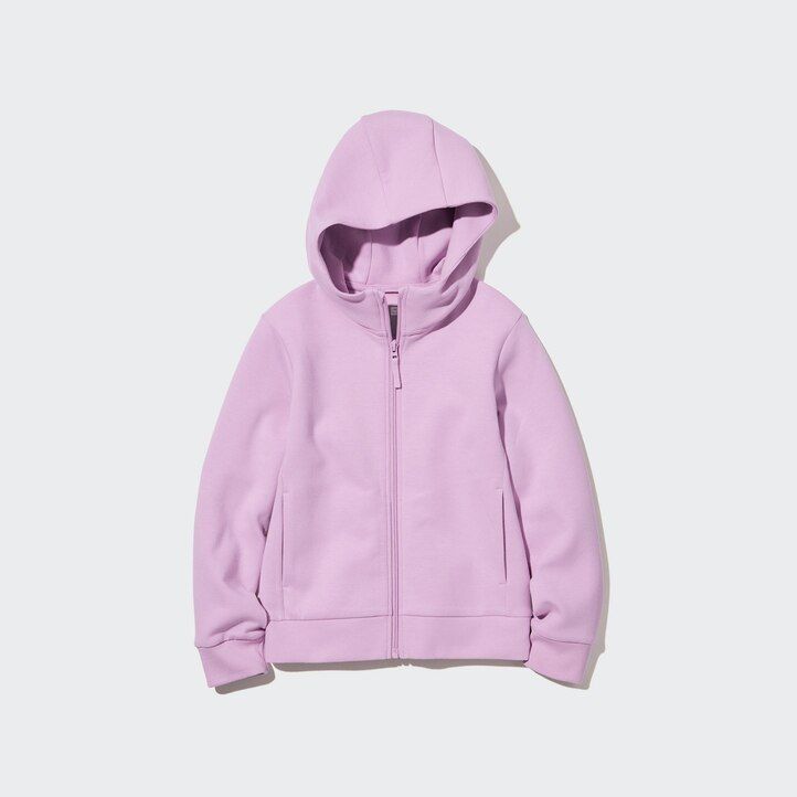 Black Uniqlo Ultra Stretch Dry Sweat Zipped Hoodie | THBOD-5796