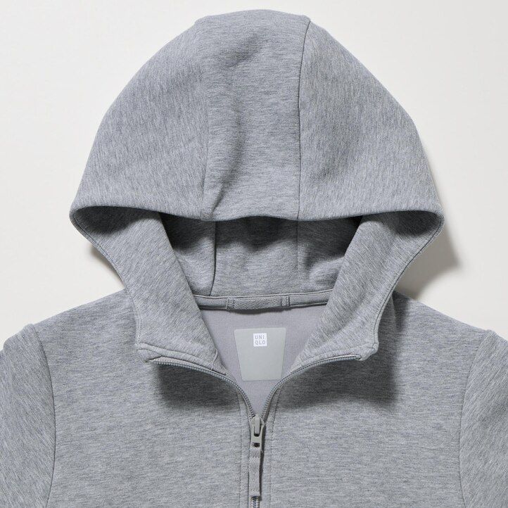 Black Uniqlo Ultra Stretch Dry Sweat Zipped Hoodie | YLZMQ-5412