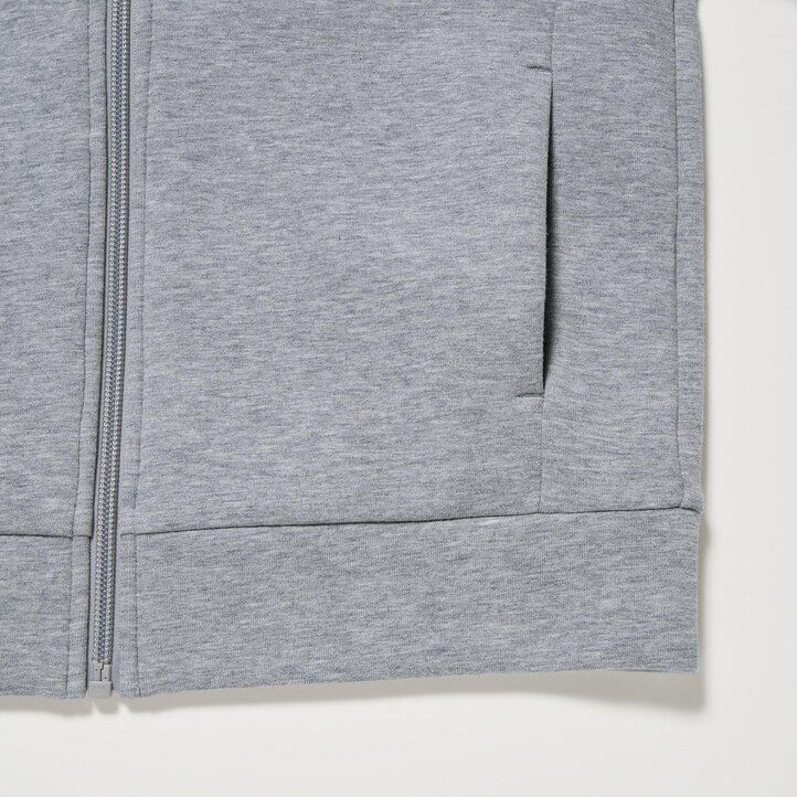 Black Uniqlo Ultra Stretch Dry Sweat Zipped Hoodie | YLZMQ-5412
