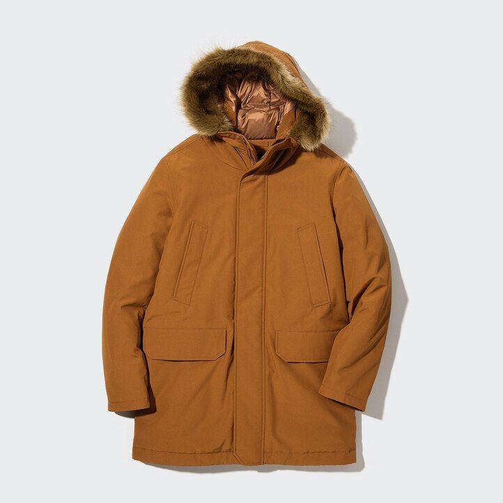 Black Uniqlo Ultra Warm Hybrid Down Coat | KCUBT-9810