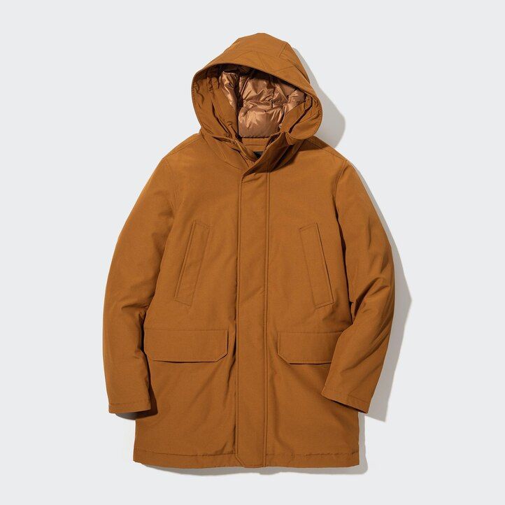 Black Uniqlo Ultra Warm Hybrid Down Coat | KCUBT-9810