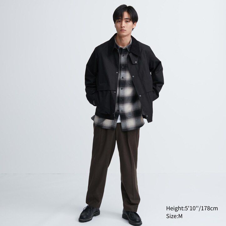 Black Uniqlo Utility Short Blouson Jacket | WAHVO-9417