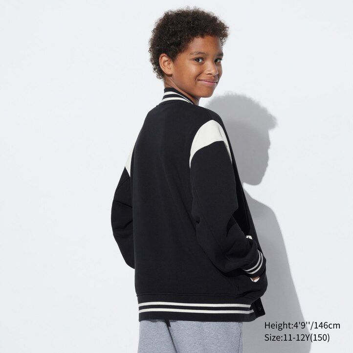 Black Uniqlo Varsity Jacket | WPSXG-1452