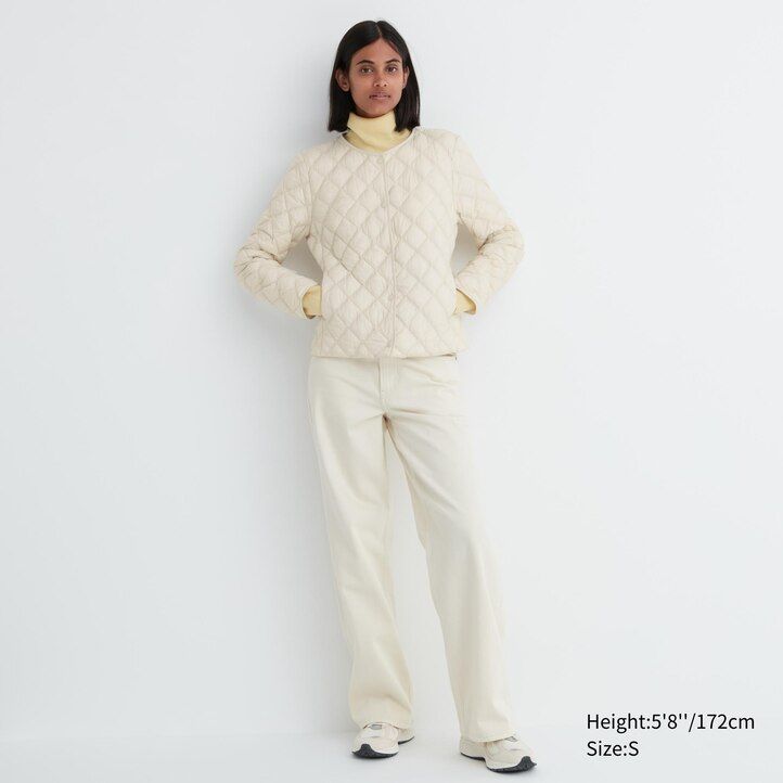 Black Uniqlo Warm Padded Quilted Jacket | FOSVG-9381