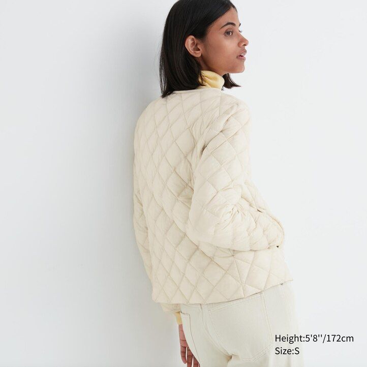 Black Uniqlo Warm Padded Quilted Jacket | FOSVG-9381
