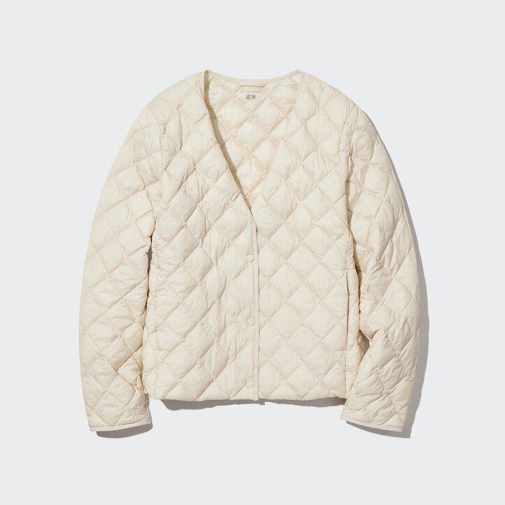 Black Uniqlo Warm Padded Quilted Jacket | FOSVG-9381