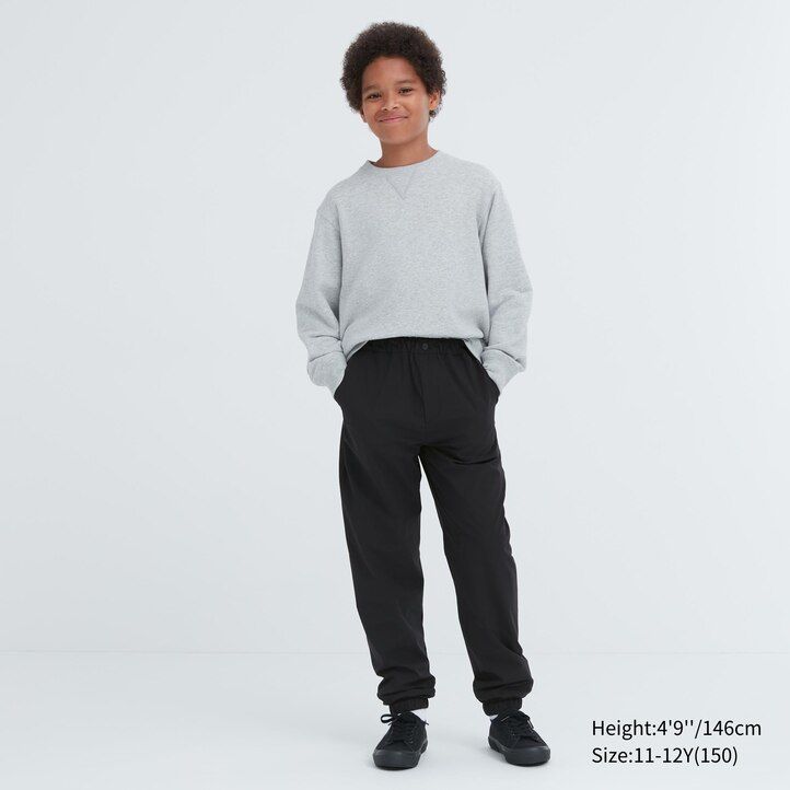 Black Uniqlo Warm Stretch Lined Joggers | KSEVW-4269