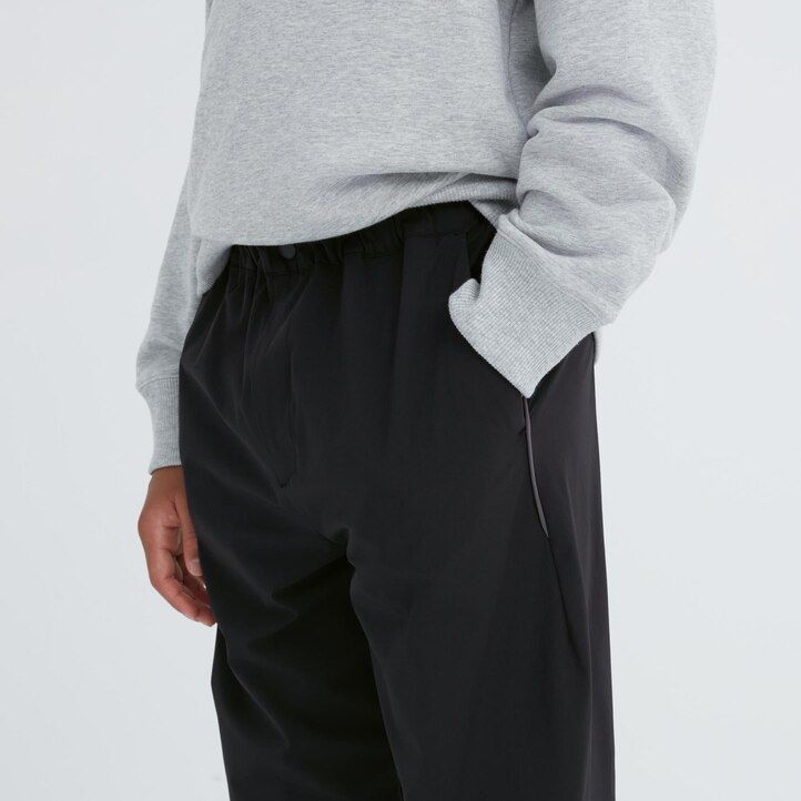 Black Uniqlo Warm Stretch Lined Joggers | KSEVW-4269