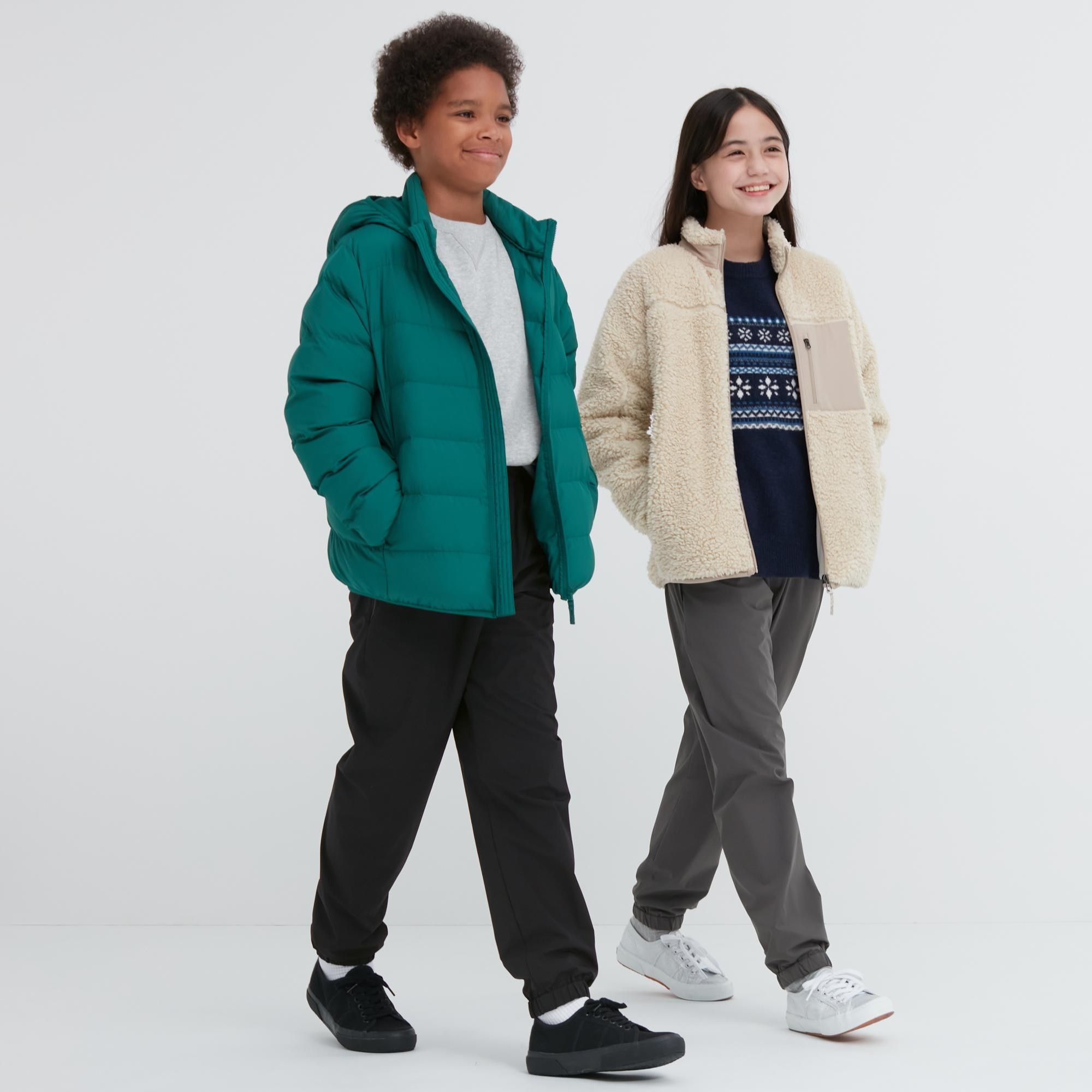 Black Uniqlo Warm Stretch Lined Joggers | KSEVW-4269