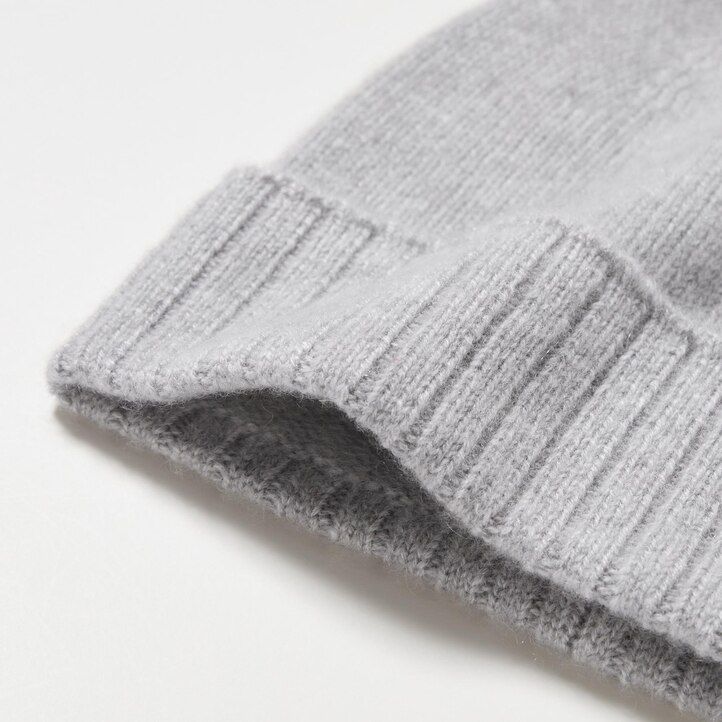 Blue Uniqlo 100pct Cashmere Knitted Beanie Hat | BCIUS-8109