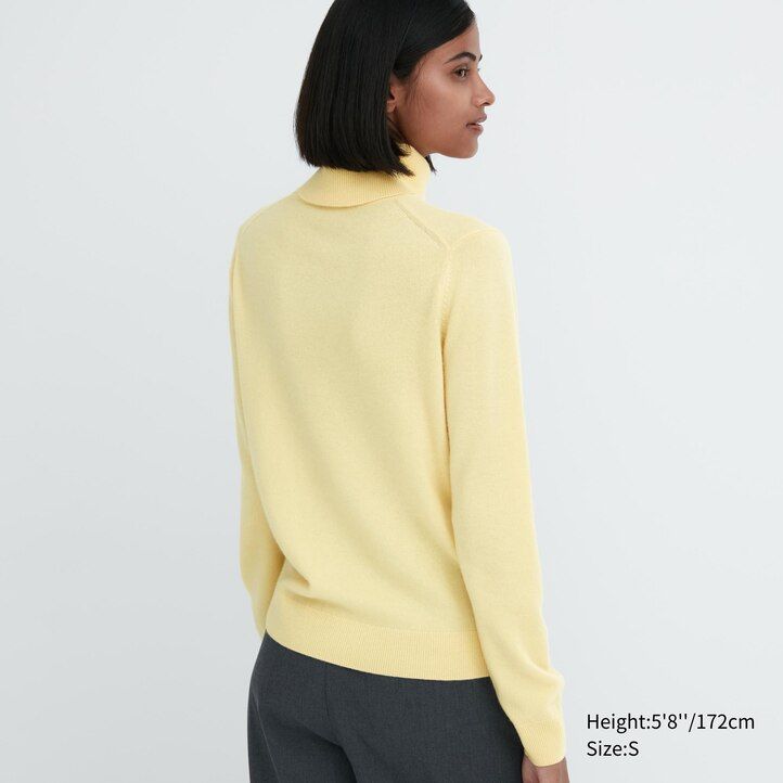 Blue Uniqlo 100pct Cashmere Turtleneck Jumper | VUQXP-4971