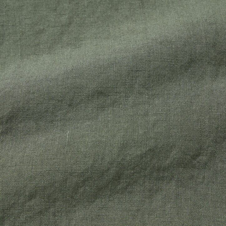 Blue Uniqlo 100pct Premium Linen Regular FiT-Shirt Grandad Collar | HTFIP-6184