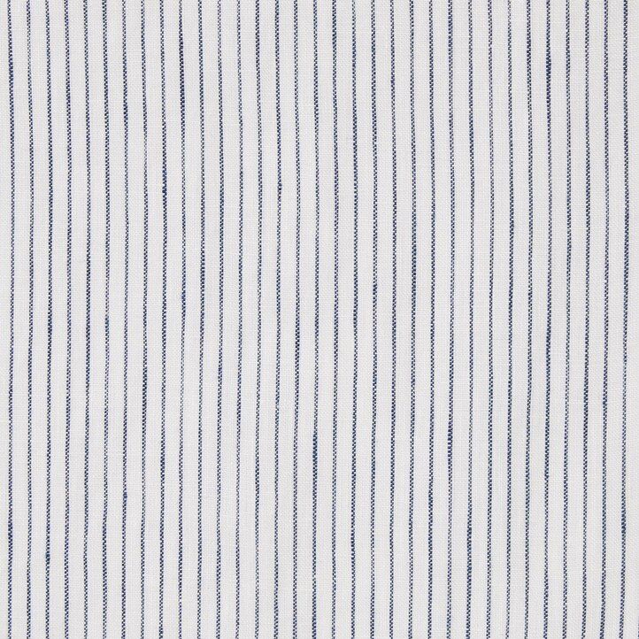 Blue Uniqlo 100pct Premium Linen Striped Regular FiT-Shirt Grandad Collar | GHFYK-0189