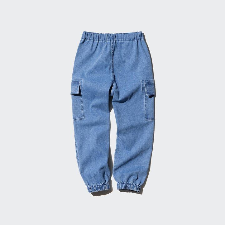 Blue Uniqlo Denim Stretch Cargo Joggers | SHGBW-5021