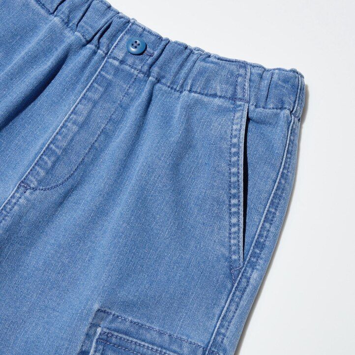 Blue Uniqlo Denim Stretch Cargo Joggers | SHGBW-5021