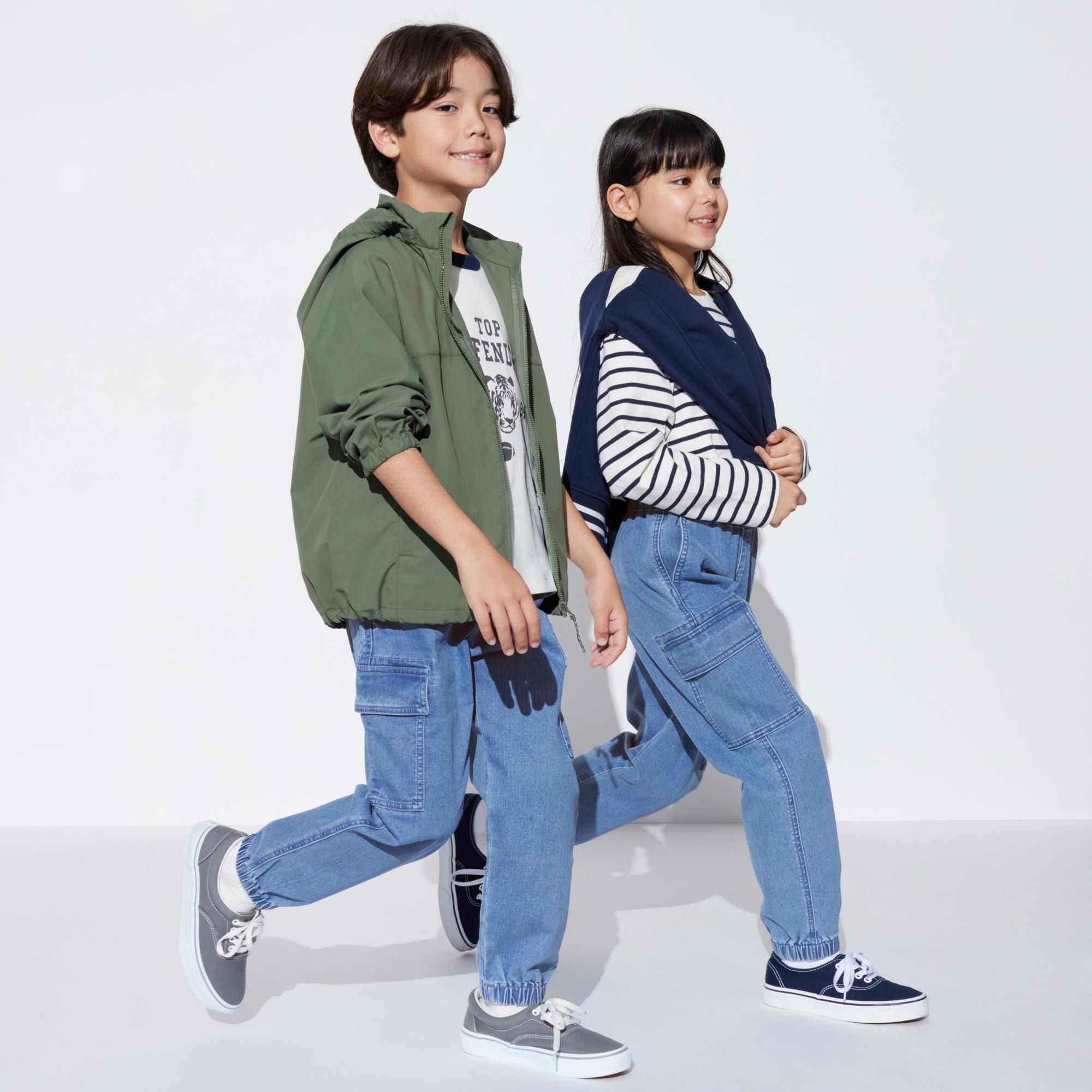 Blue Uniqlo Denim Stretch Cargo Joggers | SHGBW-5021
