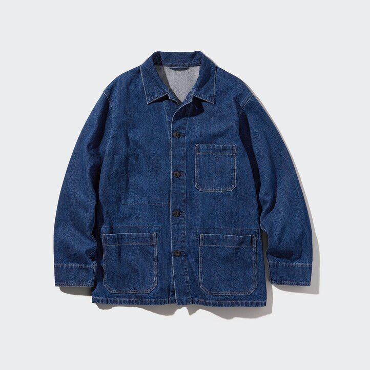 Blue Uniqlo Denim Utility Jacket | QNRIY-7185