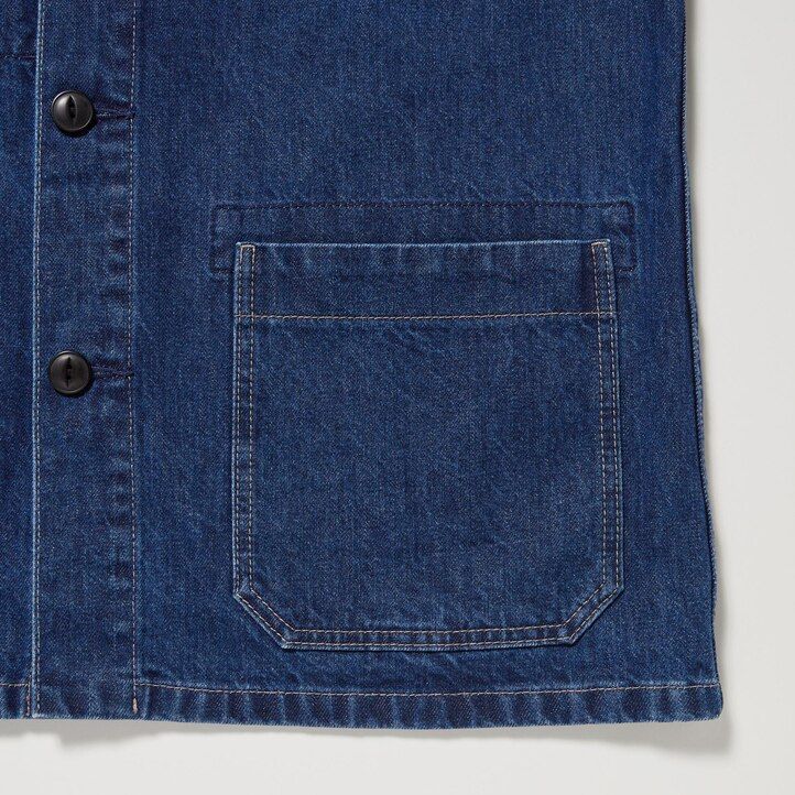 Blue Uniqlo Denim Utility Jacket | QNRIY-7185
