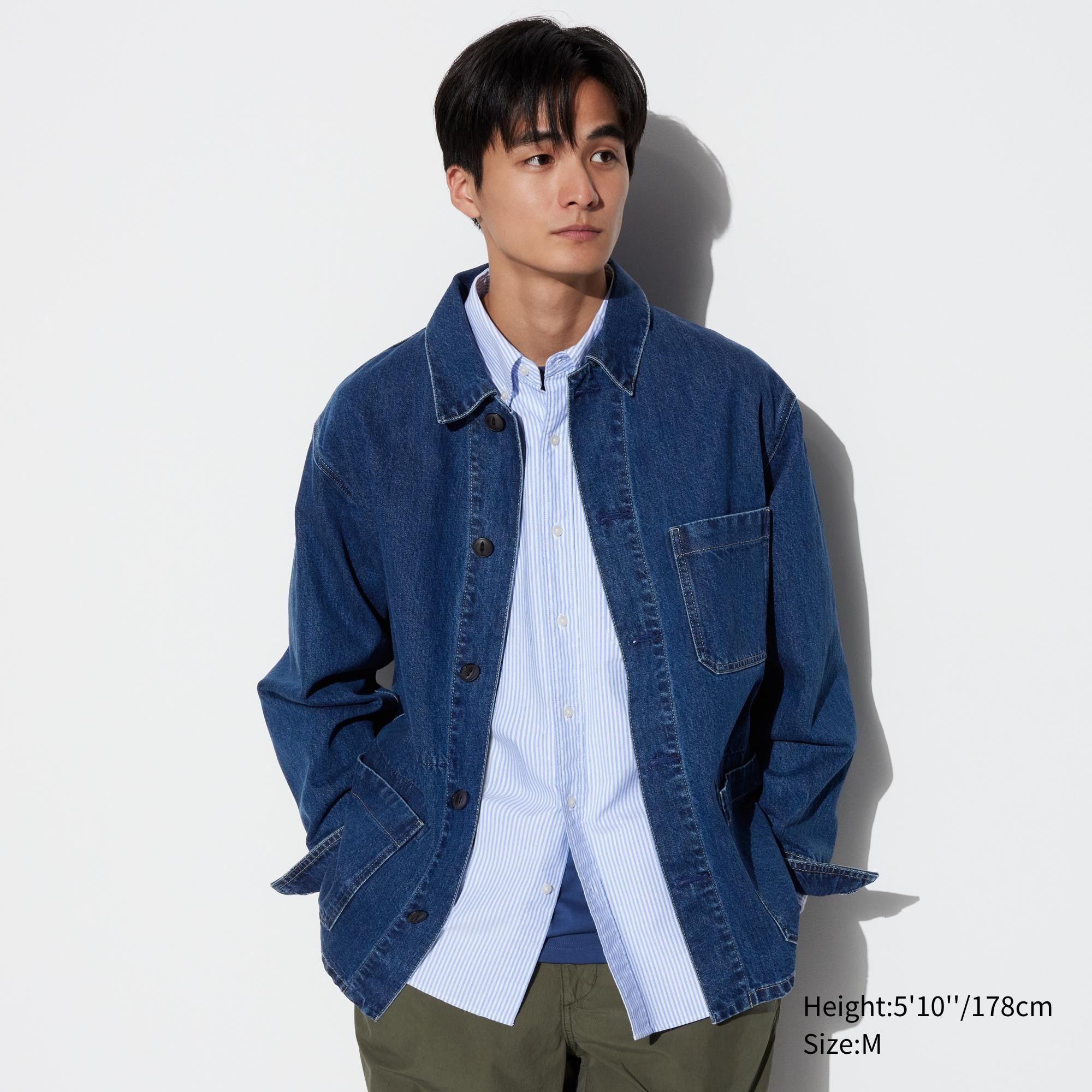 Blue Uniqlo Denim Utility Jacket | QNRIY-7185